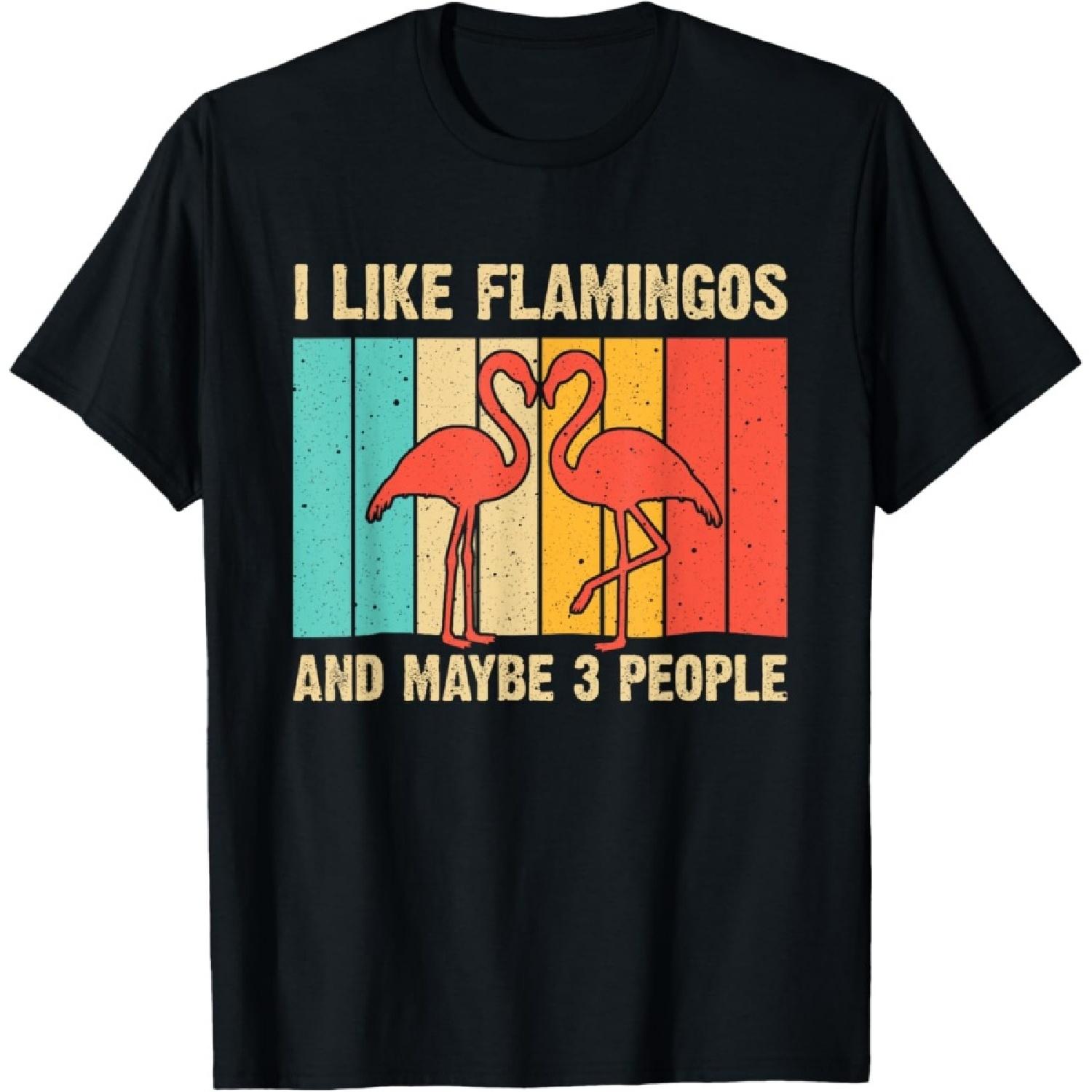 

Funny Flamingo Design Men Women Pink Flamingo Bird Lovers T-Shirt XXXXXL чорний