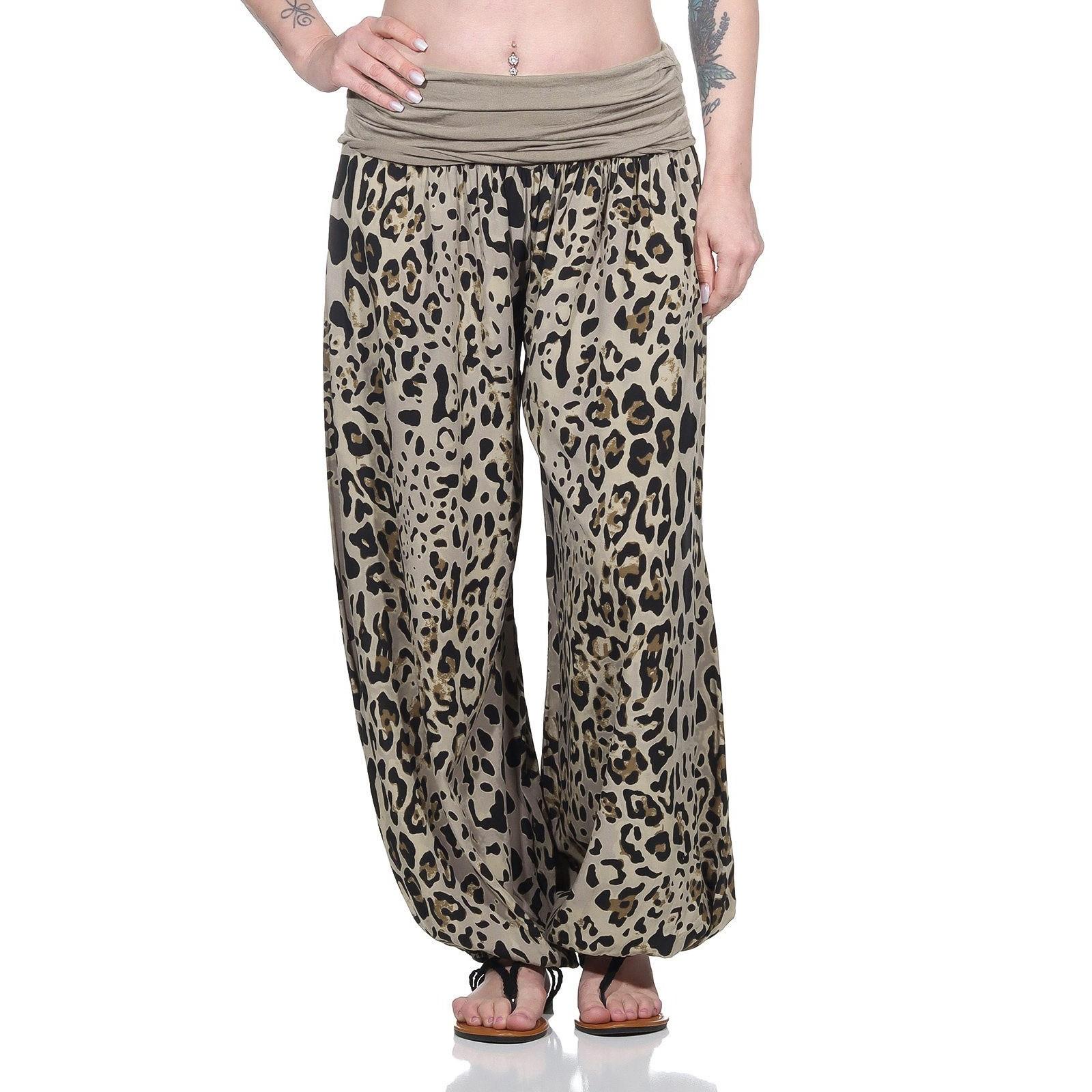 

Женские модные повседневные брюки с эластичной резинкой на талии и принтом, брюки Харлан XL светло-коричневого