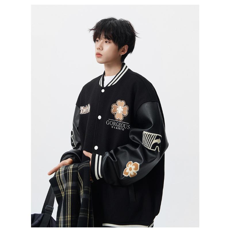 Embroidered Contrasting Baseball Uniforms for Men and Women, New Loose and Thickened Couple Jackets In Autumn and Winter