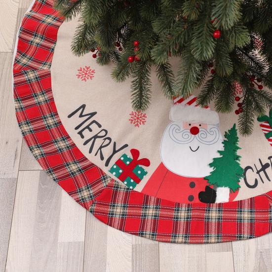 120cm Beautiful Christmas Tree Prop Skirt Soft Anti-fade Festival