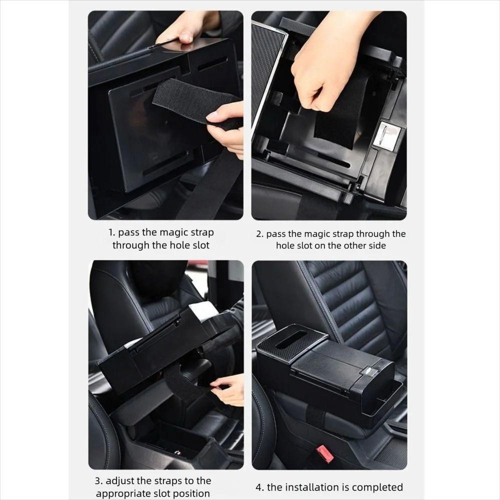 Wear Resistant Car Armrest Holder with Cup Holder Easy To Install Car Armrest Storage Box One-click Opening