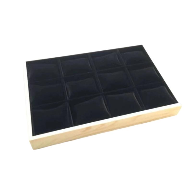 Practical Sturdy Wood Watch Tray Organizers With 12 Adjustable Slots Removable Cushions and Clear Display Lid Designs