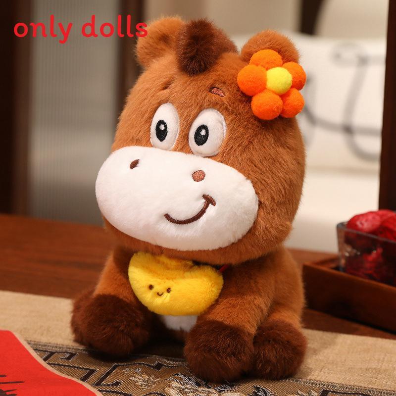 Chinese Zodiac Horse Plush Toy With Pp Cotton Fill For New Year Gift And Festive Decor