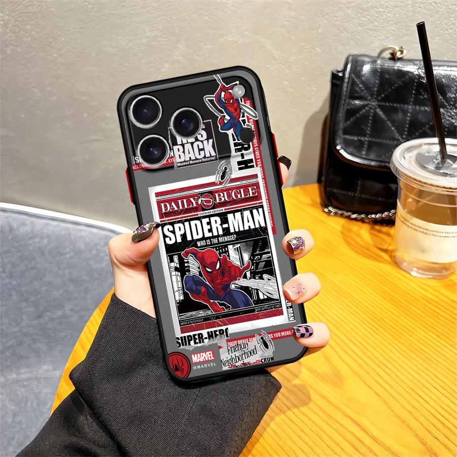 Marvel Spider Man Case for iPhone 17 Pro Max 13 Mini 17e 11 XS XR 15 12 Air 16 Plus 14 7 8 SE Back Phone Cover