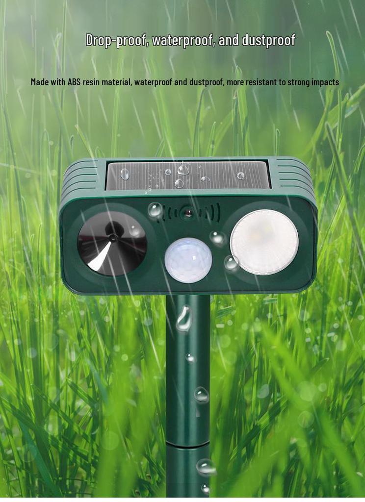 Solar Ultrasonic Pest Repeller: Repels Mice, Birds, Snakes, Dogs, Cats, and Mosquitoes.