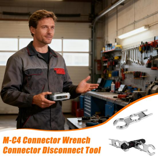 Portable M-C4 Assembly Wrench Connecting Disconnecting M-C4 Electrical Connectors Robust Photovoltaic Cable Solar Connector Tool