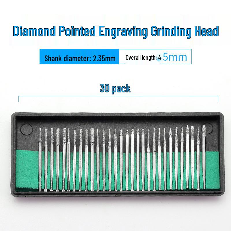 Karborundum Diamant Schleifkopf 2,35-3mm Elektrischer Schleifer Legierungsstift zum Jade Peeling