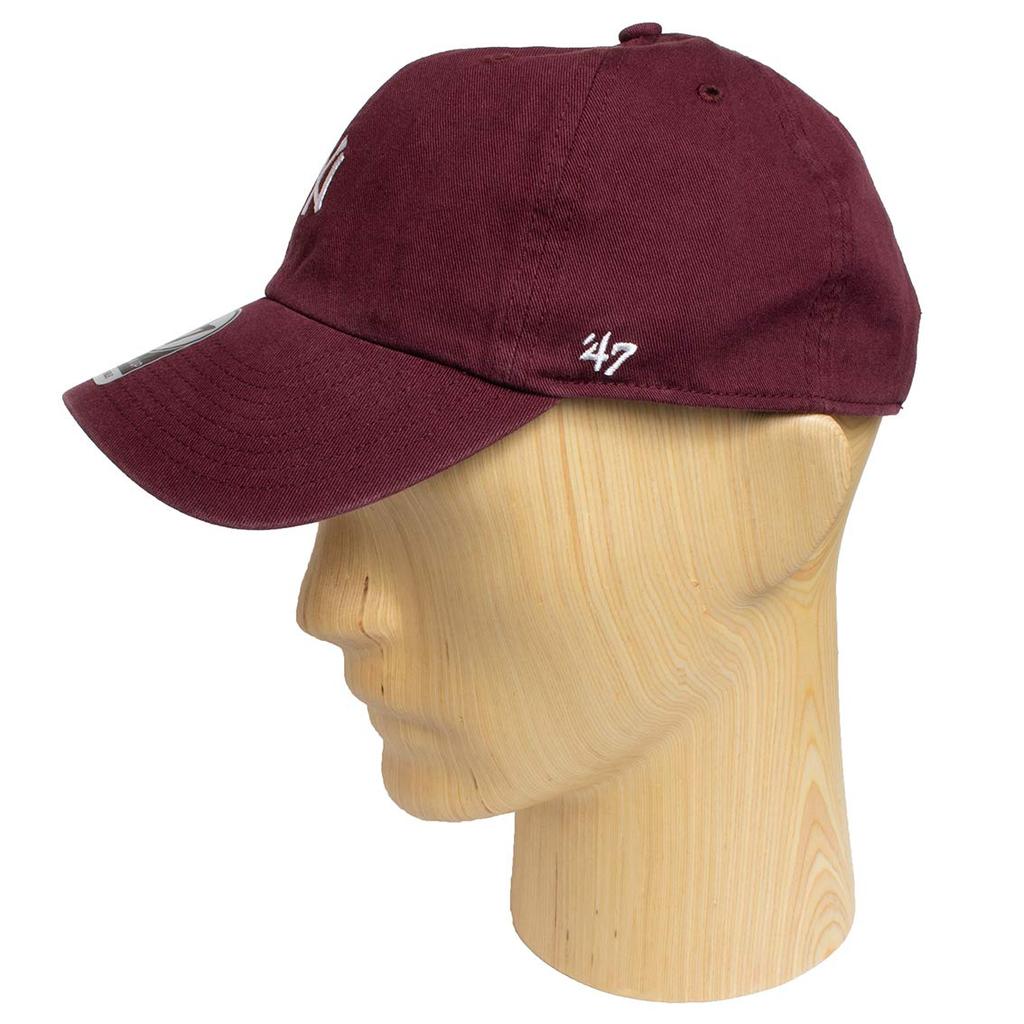 47 Brand Cap Clean Up Mini Logo Yankees Maroon 55cm-61cm