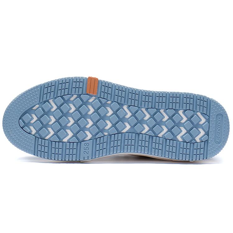 Li Ning Floating Leichte Niedrige Skateboard-Schuhe Herren Weiß Grau Blau AGCS077-3