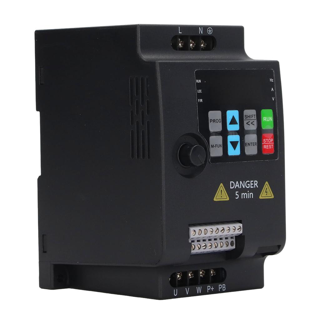 Frequenzumrichter 0,75KW Motorregler Frequenzumrichter Einphasiger AC220V Eingang Dreiphasiger AC0‑220V Ausgang