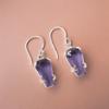 Iolite Gemstone 925 Sterling Silver Jewelry Handmade Earrings1.45" Gift For Wife EE-129-8