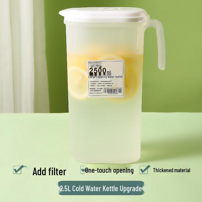 High-Capacity Heat-Resistant Plastic Cold Water Kettle for Summer Beverages.