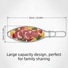 Fish-Shaped Iron Fish Grill Rack Wire Grid Long Handle Fish Grill Basket Easy Clean Sliding Lock BBQ Grill Clip