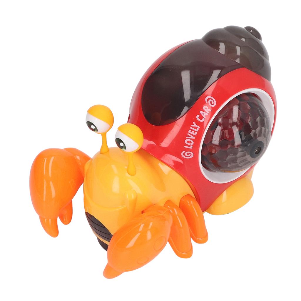 Crawling Snail Baby Toy with Music 3D Lights Interactive Early Educational for Kids Infants Red