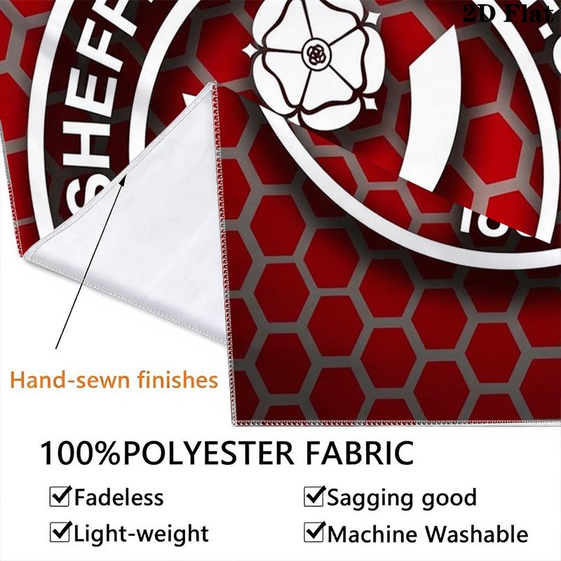 Custom Name Sheffield United FC Wall Tapestry Aesthetic Wall Hanging Printed Fabric Blanket Decorative Tapestries for Bedroom Living Room Home Decor