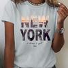 Letter-printed T-shirt Summer and Spring Short-sleeved Round-neck Casual Top Women's Clothing Women Clothes Graphic T Shirts