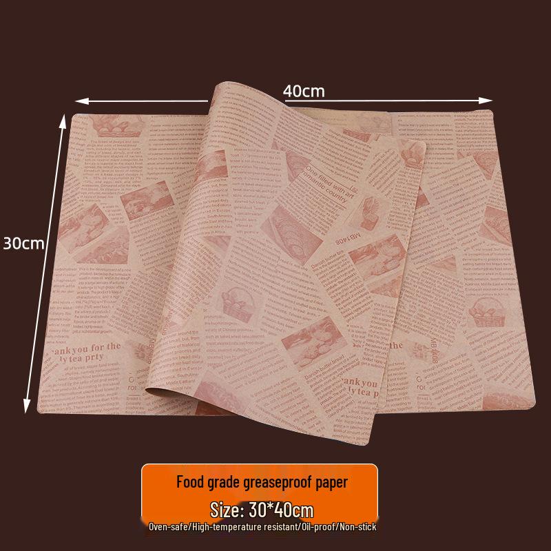 American Greaseproof Oil-Proof Food Grade Rectangular Paper Liner for Takeout Boxes and Snack Trays