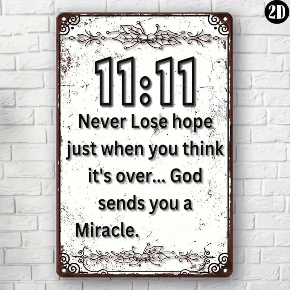 

Vintage Never Lose Hope Wall Plaque Decor for Home Cafe Man Cave Sign 20x30cm（7.8x11.8inch）