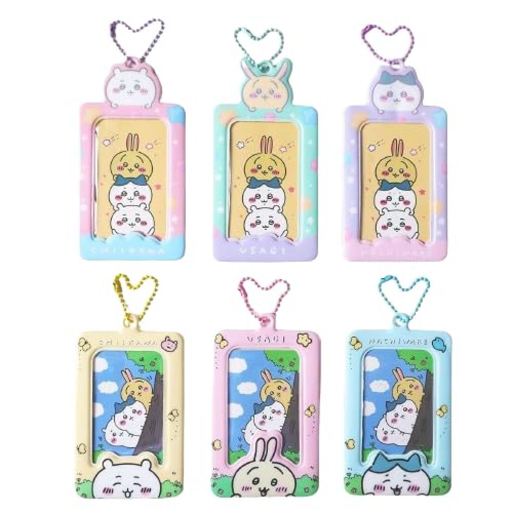 

6 Id Chikawa Pass Case Dot Set Card Holder Card Case Card Case Bug Rabbit Momonga