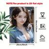 Retro Woman Face Metal Sign Korean Beauty Style Rustic Home Decor Wall Art