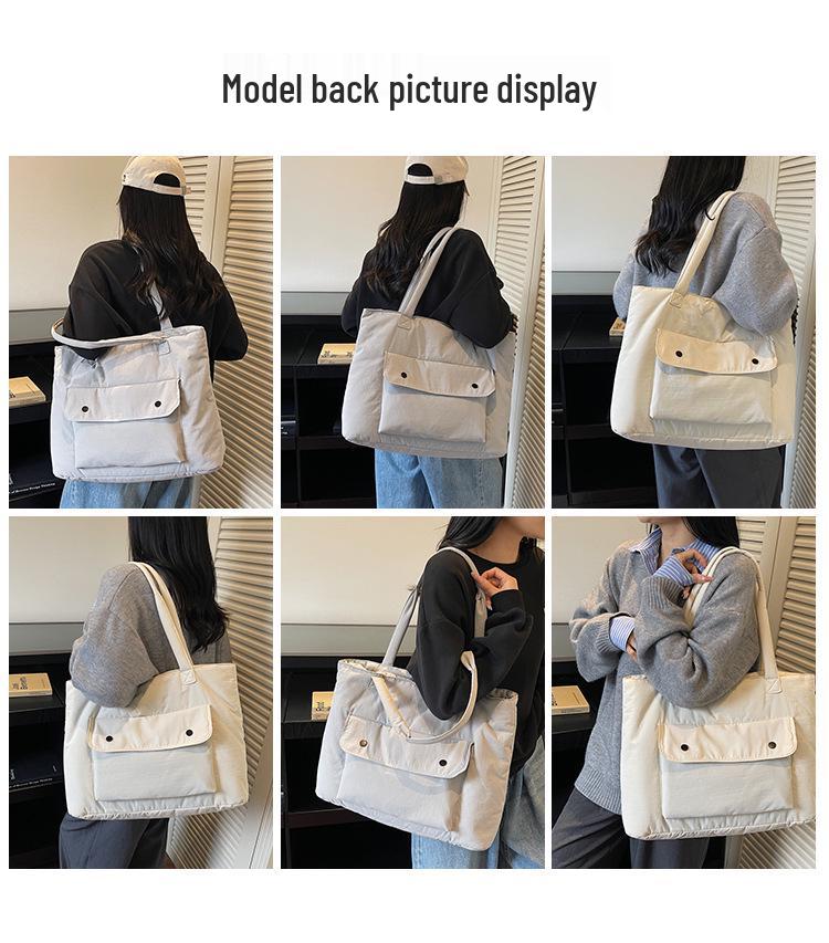 Japanese Harajuku Canvas Shoulder Bag for College Students - Women's Crossbody Tote