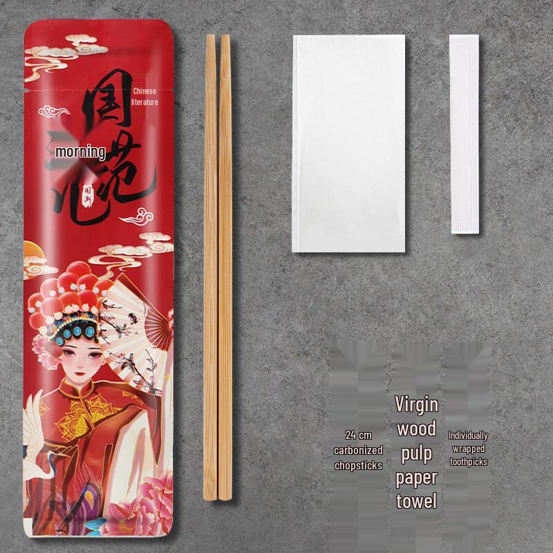 Disposable Bamboo Chopsticks Tableware Set