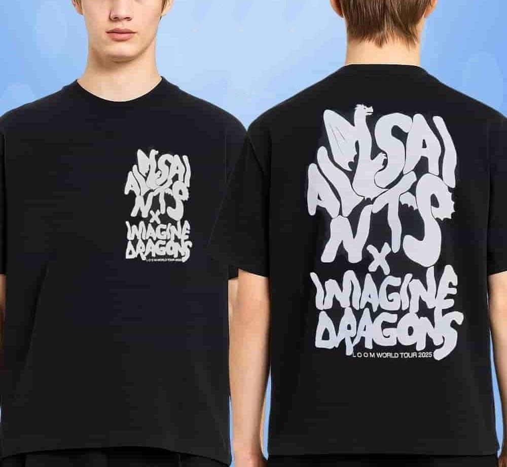 

NEW! Imagine Dragons X ALLSAINTS Merch Drogando Loom World Tour 2025 T-Shirt M