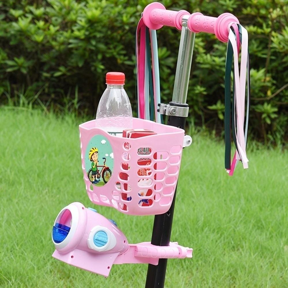 Cartoon Patten Children Kids Basket Plastic Student Front Basket Bike Carrier Bag Bike Accessories