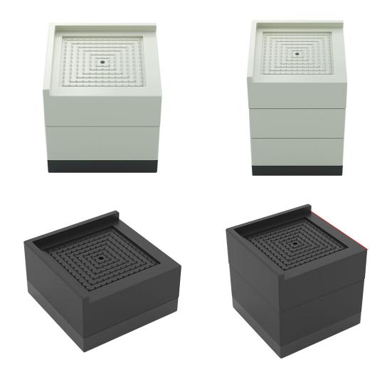 4Pcs Furniture Risers Shock Absorbing Anti-slip Heavy Duty Bed Desk Cabinet Sofa Chair Legs Refrigerator Dryer Washing Machine L-Shaped Lift Riser