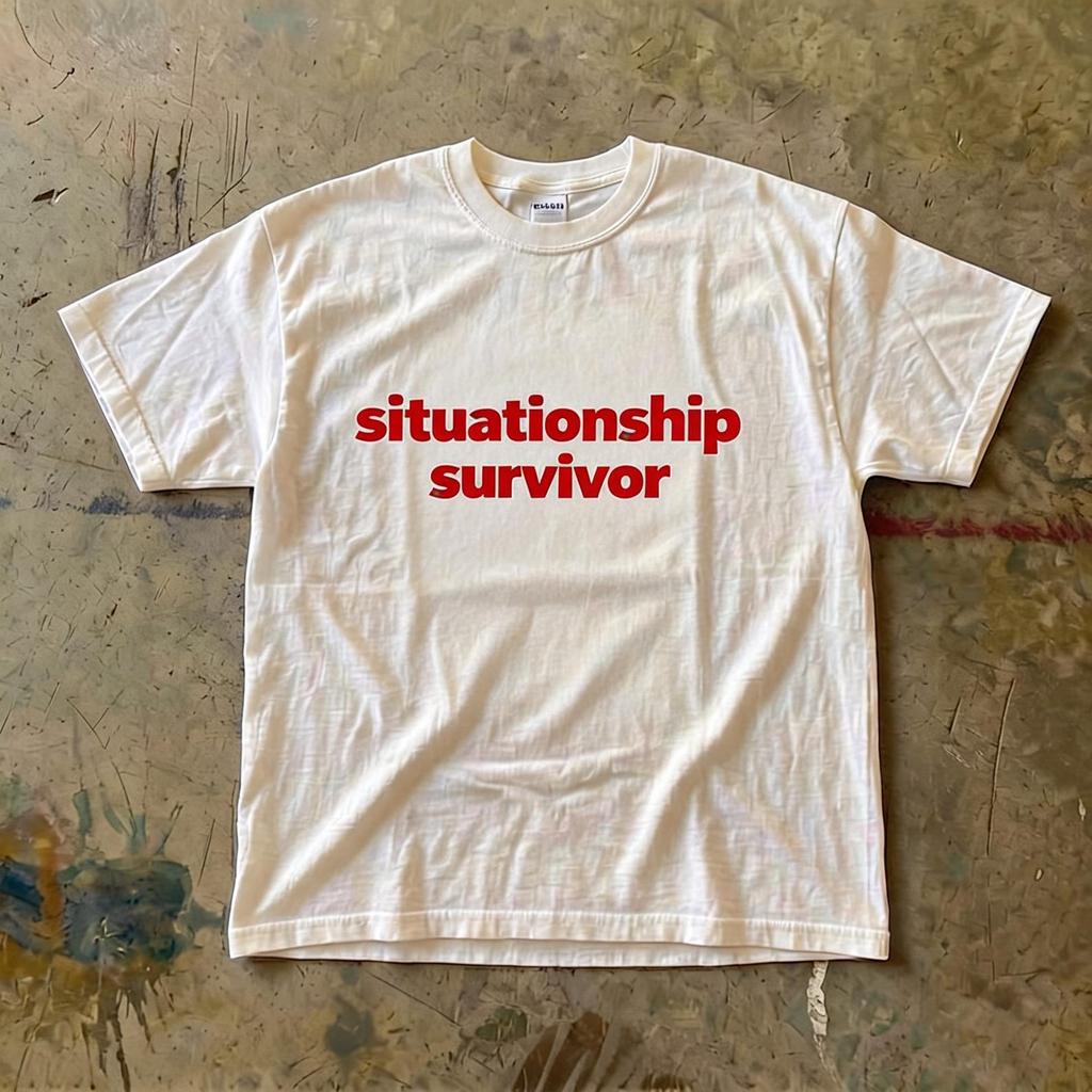 situationship survivor T-Shirt | text graphic tee, relationship humor