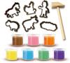 Kit de pâte a modeler géant écologique (7x90 g avec outils) - SES CREATIVE - Dough - Fabriqué aux Pays-Bas - Rouleau bois - Age : 2+