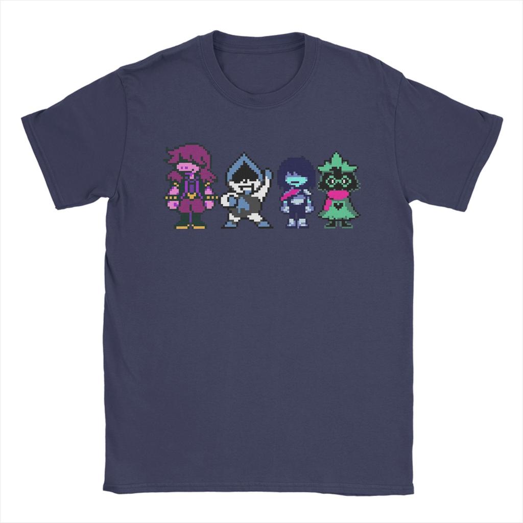 DELTARUNE MAIN CHARACTERS T-Shirt for Men  Vintage Pure Cotton Tees Crew Neck Short Sleeve T Shirts Gift Idea Clothing