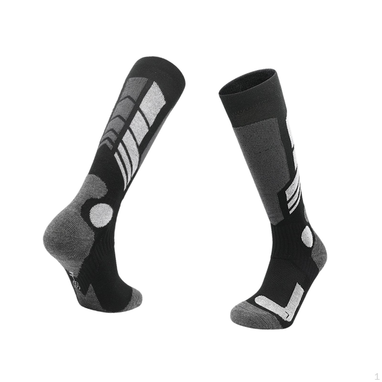 

Премиальные термоноски для катания на лыжах в холодную погоду Black and White