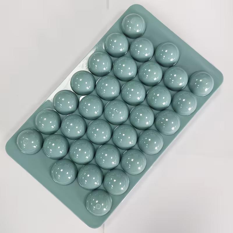 33 Grid Round Ice Cube Tray Plastic Diamond Ice Cube Mold Refrigerator Spherical DIY Moulds Ice Ball Maker Kitchen Tools S зелёный