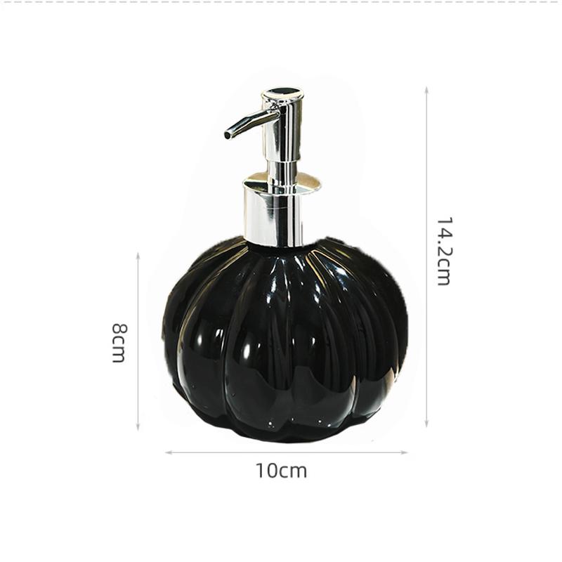 Pumpkin Shaped Ceramic Shampoo Bottle Creative Home Decor Kitchen Liquid Soap Shampoo Dispenser  Bottles Bathroom Accessories