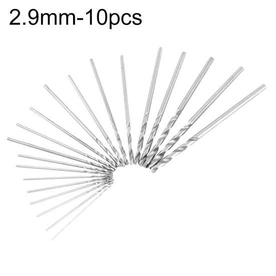 0.5-3mm 10Pcs Micro HSS Spiral Straight Shank Twist Drill Bits Drilling Tools