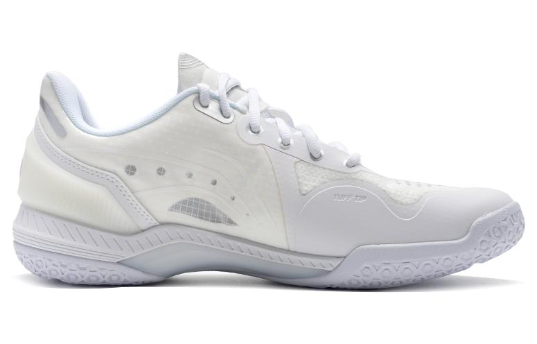Li Ning Raid Cushioning, Wear Resistant Low top Badminton Shoes Unisex White Beige AYZT009-3