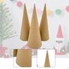 3 Bucăți Conuri Mache de Hârtie Fund Deschis pentru Artizanat Consumabile de Petrecere DIY Topper Crăciun Carton