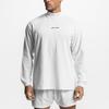 Mens Fashion Workout Oversized Breathable Fitness High-neck Long Sleeve Tshirt Sporting Clothing Bodybuilding Fashion T Shirt