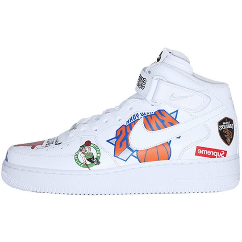 

Nike Кроссовки Air Force 1 Mid Supreme Nba Белые AQ8017-100 43