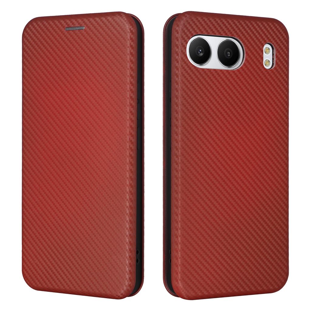 For OnePlus Nord 4 Case Carbon Fiber Texture Drop-Proof PU Leather Phone Cover