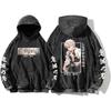 Demon Slayer Hoodie Shinazugawa Sanemi Sweatshirt Men Women Long Sleeve Streetwear Clothing Washed Cotton Loose Hooded Pullover