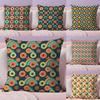 Art Nouveau Design Geometric Pillow Case Plush Fabric Soft DoubleSided Printed Sofa Warm Winter Home Gift Cushion Cover