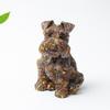 Crystal Obsidian Yellow Quartz Snow Snautery Dog Figurine For Home Decor And Gift Giving