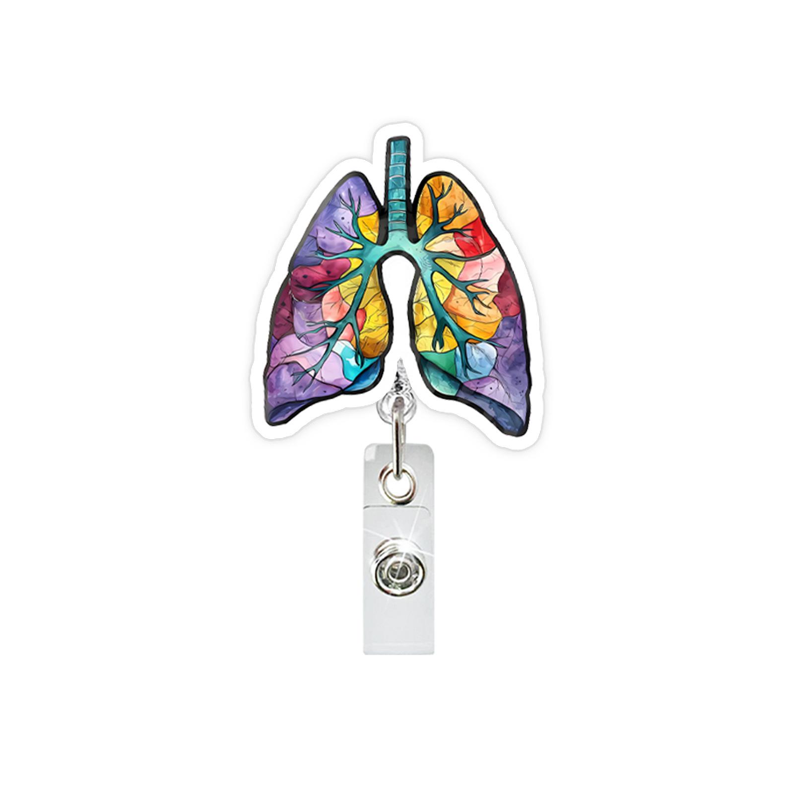 

Creative Lung Organs Badge Reels Retractable Badge Holder Retractable Keychain Badge Reel Id Badge Holder Clip Key Ring