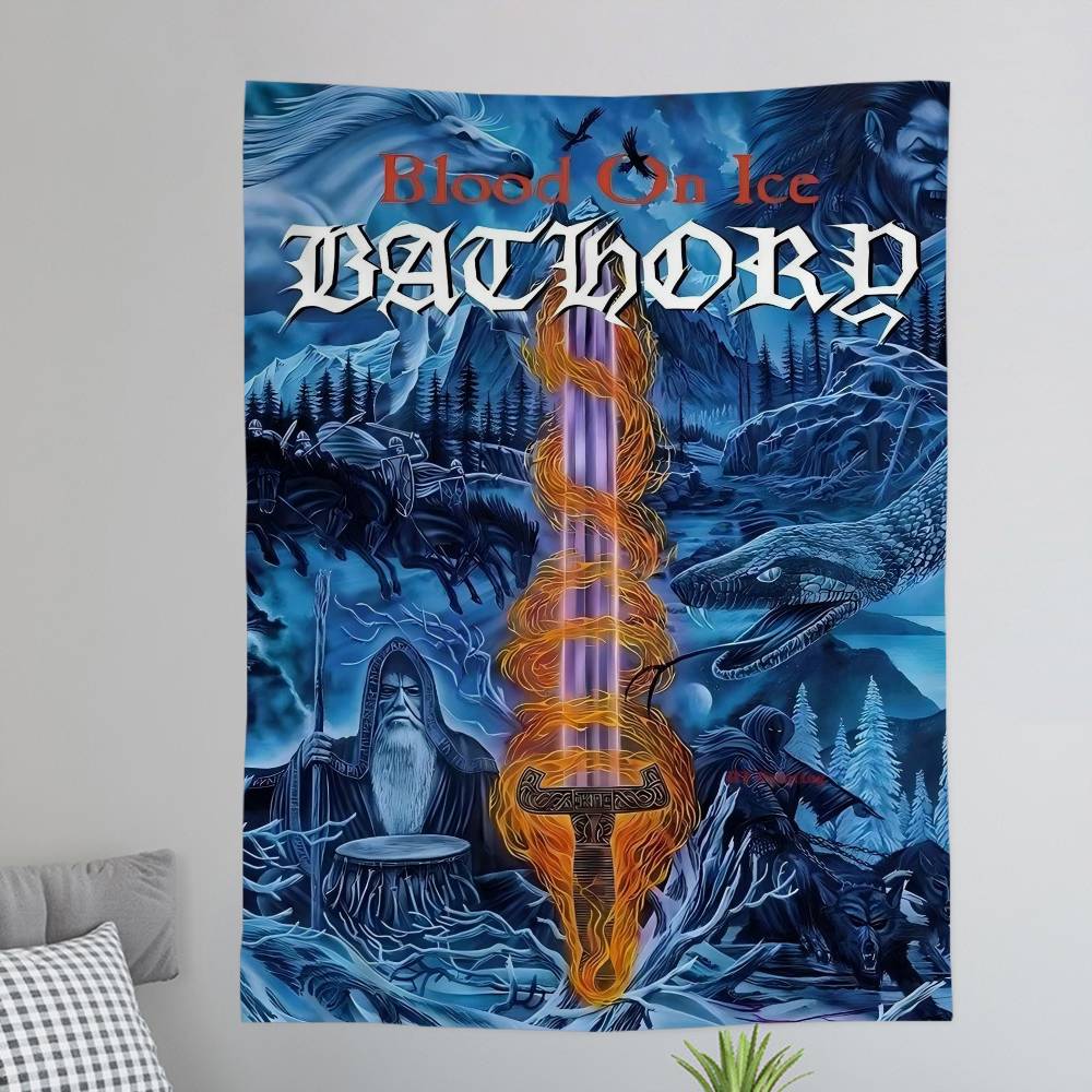 Bathory Quorthon Printed Large Wall Tapestry Hanging Tarot Hippie Wall Rugs Dorm Home Decor