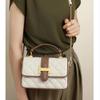 YUYULA Crossbody Bag, Leather Handbag, Chain Bag, White