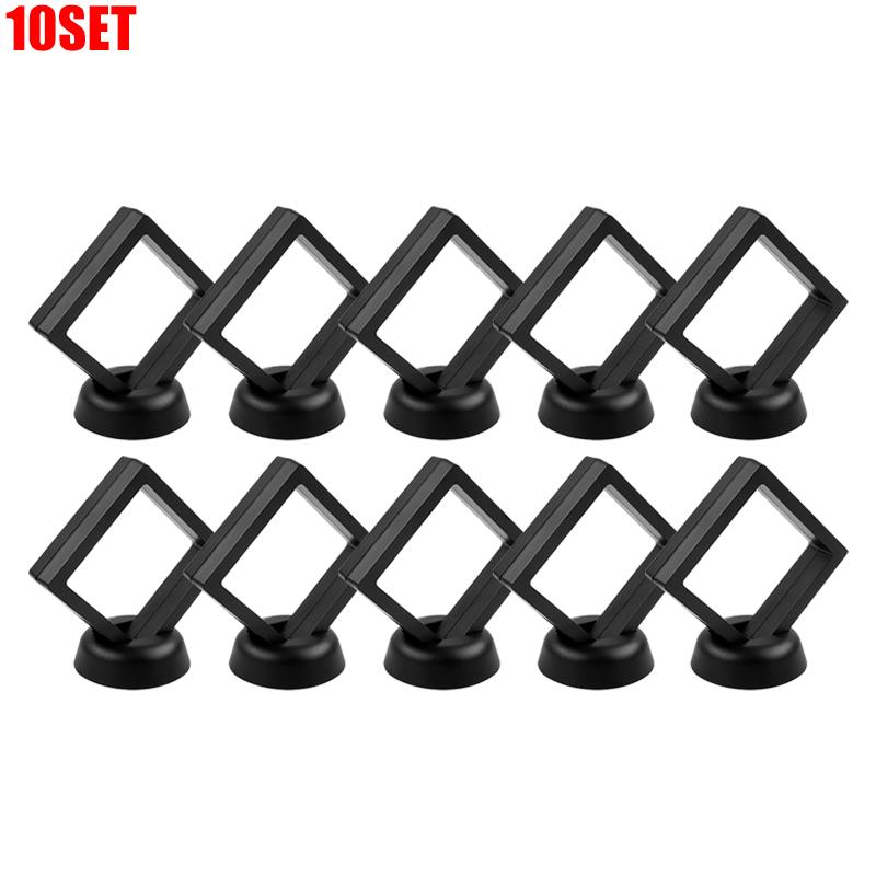Coin Display Case 3D Floating Frames Jewelry Display Stand Storage Holder Bracelet Necklace Ring Packaging Box Shell Container