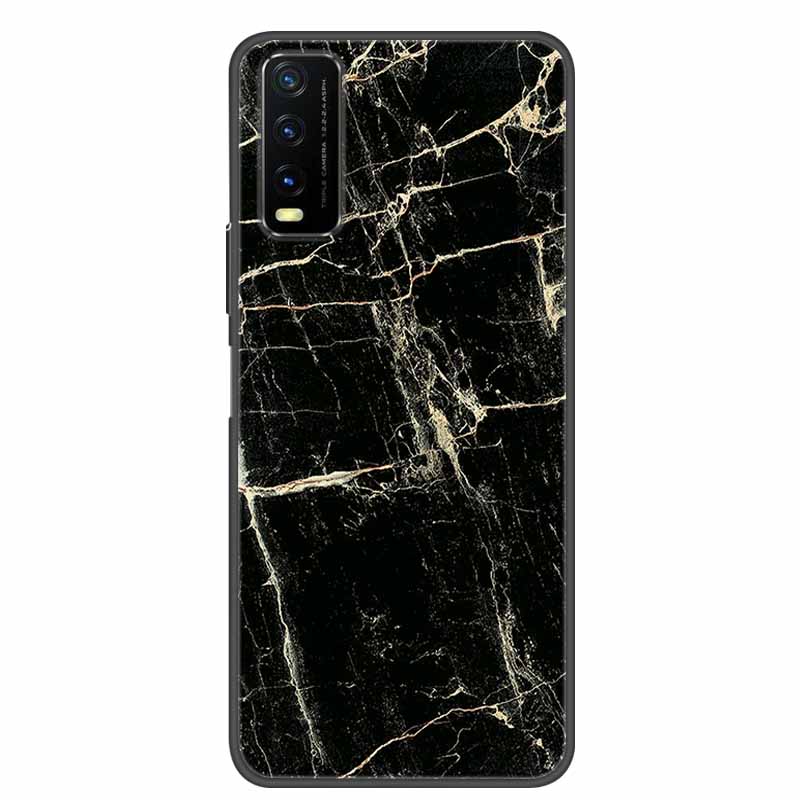 For Vivo Y20 Case Marble Soft Silicone Back Case for Vivo Y20S Y20 S Y 20i Phone Cover for Vivo V2027 Y20i Coque Funda Bag