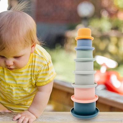 7pcs Toddlers Stacking Cups Toy W/ Drain Holes Educational for 12 18 2